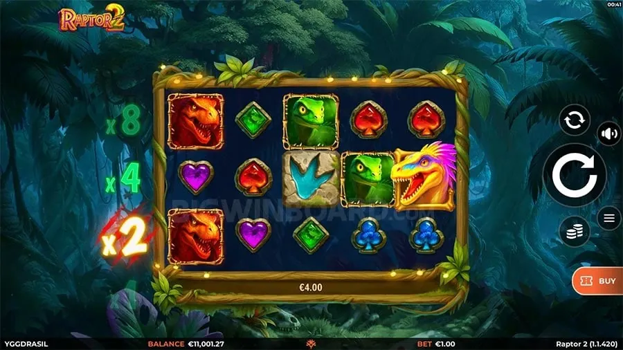 Nustar Red Tiger slot game with a huge jackpot display